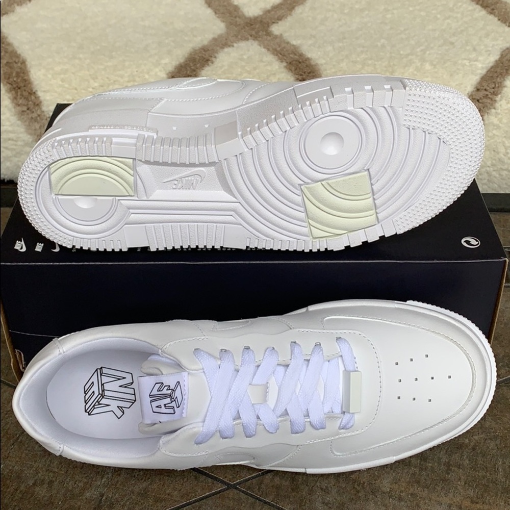 NIKE W AF1 PIXEL WHITE/WHITE-BLACK-SAIL - Picture 3 of 16